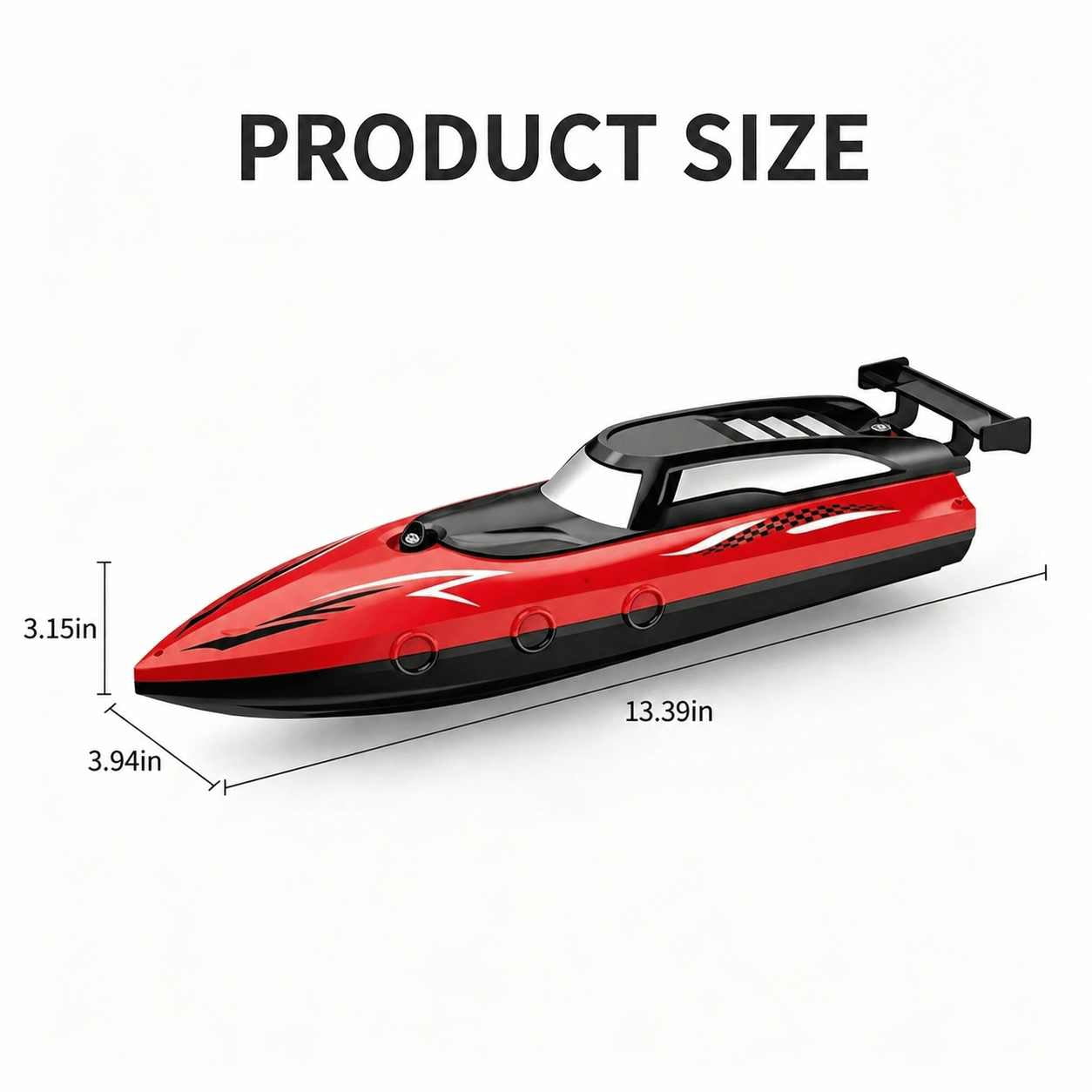 Tigozz RC Boat, 2.4GHz High Speed Remote Control Water Toy for Kids Boys and Adults, Racing Speedboat for Pools and Lakes
