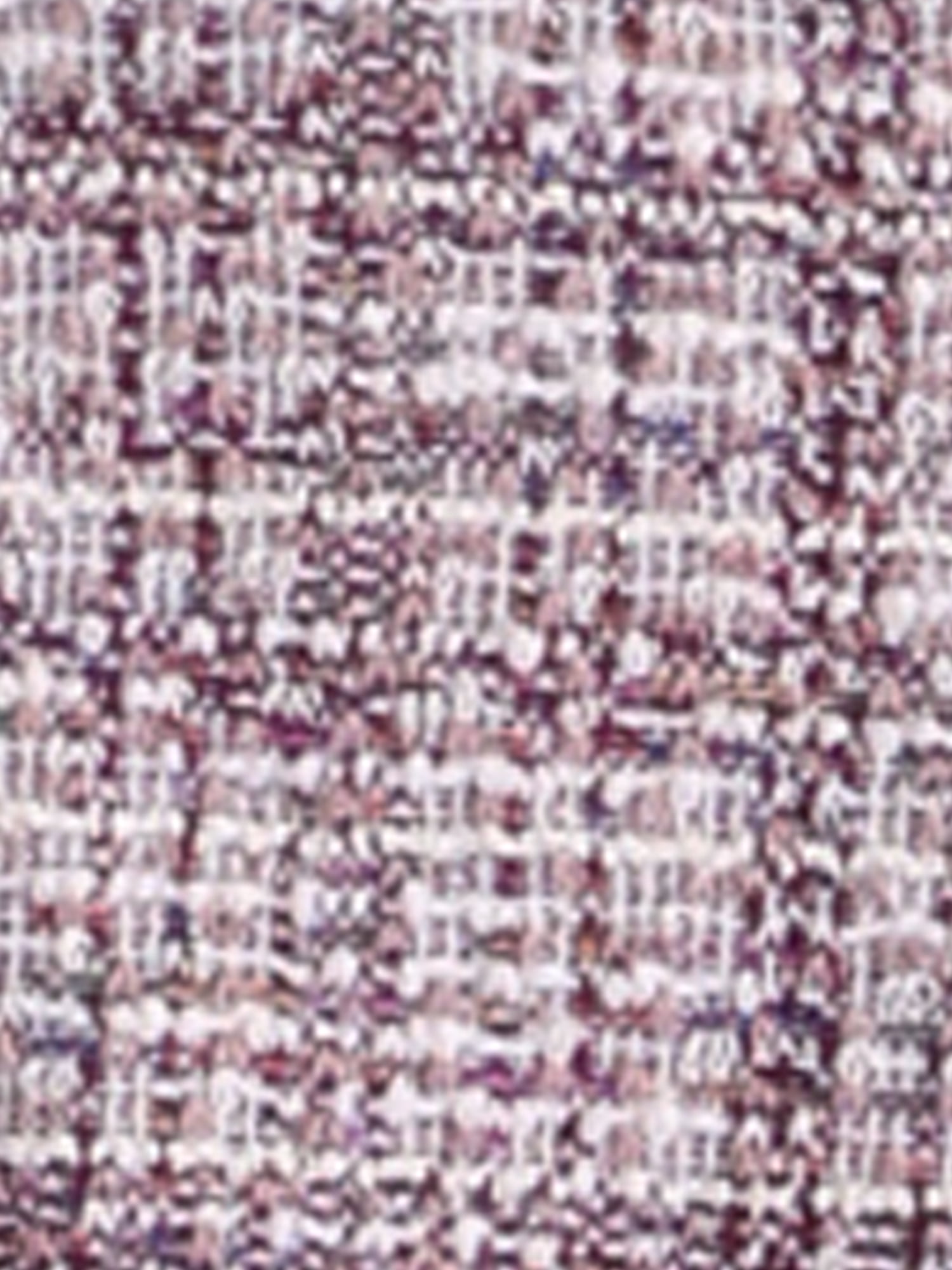 DARING DIVA Women's Button Decor Crew Neck Collared Tweed Blouses M Pink