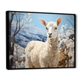 thumbnail image 2 of Designart "Alpaca Blue horizon II" Animals Floater Framed Canvas Wall Art, 2 of 7