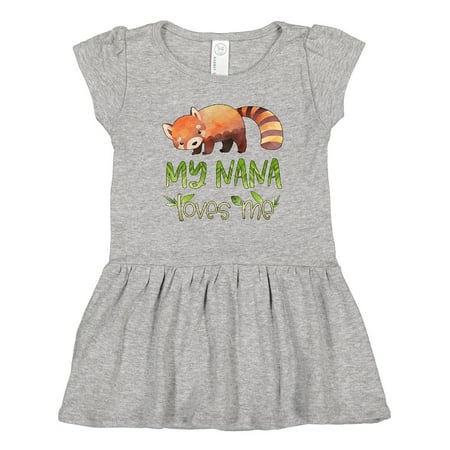 

Inktastic My Nana Loves Me Cute Red Panda Gift Toddler Girl Dress