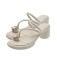 thumbnail image 1 of Sandalias De Tacón Alto,Sandalias Con Anillo Para El Dedo Sandalias De Moda Para Mujer Vintage Zapatillas De Tacón Alto Lograr Más, 1 of 12