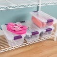 thumbnail image 5 of Miemie 12-Pack 6 Quart ClearView Latch Box, Stackable Organizer Bins with Latching Lids - Clear Plastic Organization Containers for Closet, Bedroom, Shelving Units and Everyday Home Storage, 5 of 8