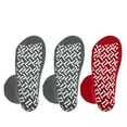 thumbnail image 3 of Pack of 3 Pairs - XXXL Non-Skid Bariatric Extra Wide Slipper Socks for People with Swollen feet Diabetes & Edema (2 Grey 1 Red), 3 of 6