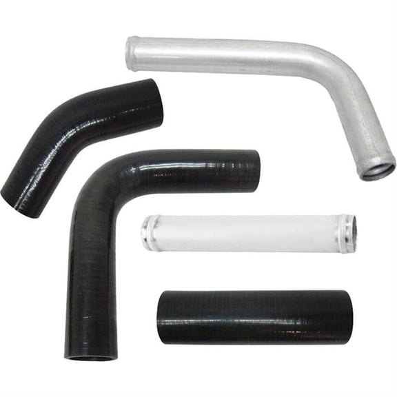 Speedway Motors Universal Silicone and Aluminum Radiator Hose Kit, 1-3/4 Inch ID Cooling System Hose Set with 45° 90° 105° Bends and Aluminum Connectors