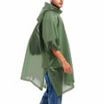 thumbnail image 4 of Ceisia Men Portable Hooded Rain Poncho Lightweight Waterproof Reusable Loose Rain Cape Non Disposable Raincoat For Hiking Camping Travel Outdoor Activity Gift, 4 of 8