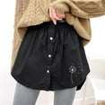 thumbnail image 2 of Youmylove Women 1-Pack Mini Underskirt Lower Skirt Sweep Shirt Extension Skirt With Buttons Shirt Extension Layering Top Bottom, 2 of 5
