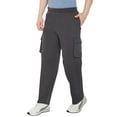 thumbnail image 4 of Turtle Bay New York Men's Brushed Fleece Cargo Pants – Comfy Sweatpants with inner drawstrings, 4 of 7