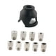 thumbnail image 2 of Localizador de brocas de orificio recto, punzón de posicionamiento, herramienta de carpintería, kit de plantilla de espiga autocentrante para Negro, 2 of 8