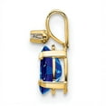 thumbnail image 2 of 14k Yellow Gold Diamond & Sapphire Birthstone Pendant Charm, 2 of 3