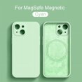 thumbnail image 1 of Magnetic Liquid Silicone Case For iPhone 14 12 13 Pro Max Plus For Magsafe Wireless Charging Cases Cover, 1 of 5