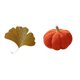 thumbnail image 1 of Adorno de pared de hojas de ginkgo, esculturas de almohada de calabaza de Halloween, esculturas de pared de hierro forjado, material de felpa, multius, 1 of 8