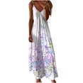 thumbnail image 2 of FcBaudy Camisole Sans Manches Col en V, Robes d'Été pour Femmes, Robes Décontractées Mode Imprimée Camisole Sans Manches Robe Femme, 2 of 5