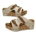 thumbnail image 6 of IUJSOY Womens Sandals Cork Footbed Slippers Open Toe Platform Wedge Sandals Casual Slip on Shoes, 6 of 8