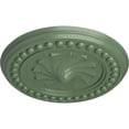 thumbnail image 3 of Ekena Millwork 15 3/4"OD x 2"P Foster Shell Ceiling Medallion (Fits Canopies up to 9 5/8"), Hand-Painted Athenian Green, 3 of 6