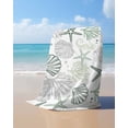 thumbnail image 4 of Sage Green Coastal Beach Towels Oversized Super Absorbent, Summer Beach Starfish Coral Nautical Lightweight Bath Towel Quick Dry Sets For Bathroom/Pool/Rv Camping/Beach Play/Gym Room/Picnic 23"x47", 4 of 8