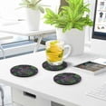 thumbnail image 7 of FREEAMG Round Coasters Set of 4, Cute Sea Turtles Absorbent Coasters for Drinks,Cork Base,Cup Tabletop Protection Mat, 7 of 7