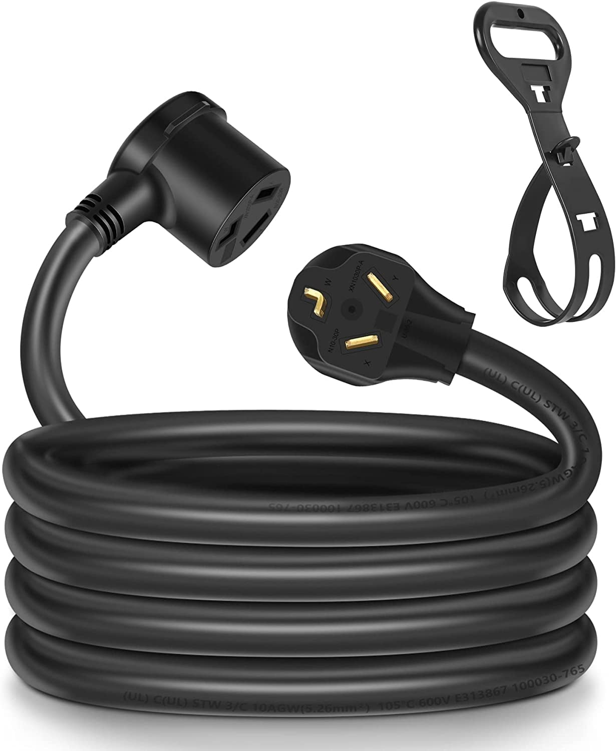 10 Feet 3 Prong Dryer Extension Cord,NEMA 1030P to 1030R Heavy Duty