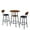Brown, variant on ENYOPRO Space Saving 3-Piece Bar Table Set, Bar Height Table Set with 2 PU Cushion Chairs, Wooden Top & Stainless Steel Base –Gray
