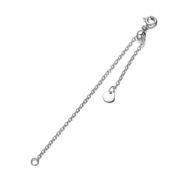 AOBOCO 925 Sterling Silver Necklace Extender Chain Extension Adjustable Length