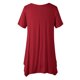 thumbnail image 4 of Camisas de Manga Corta para las Mujeres Casual V-Cuello Color Sólido Blusa, Poliéster Ligero Imprimir el Top para la Primavera Y el Verano Diario, Fiesta Y Trabajo, 4 of 4