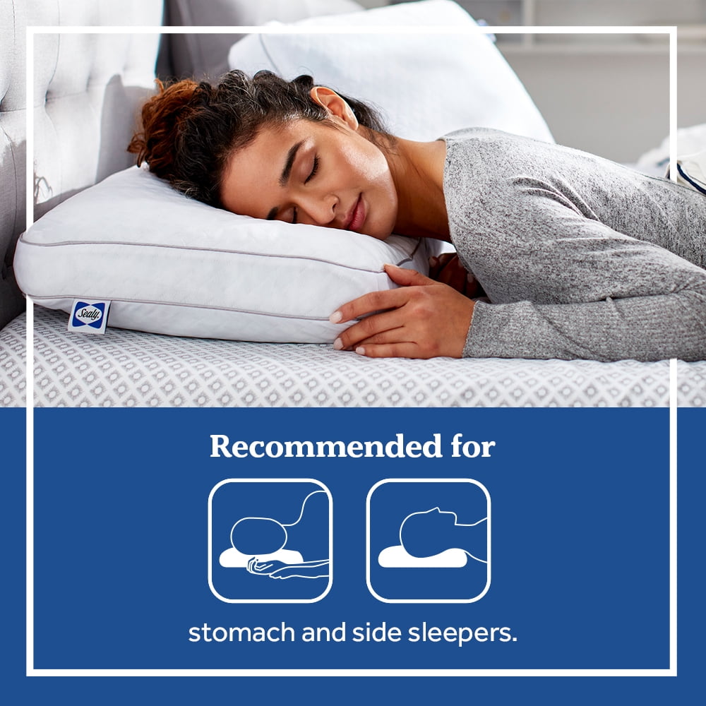 Sealy Essentials Custom Comfort Bed Pillow, Standard, Adult
