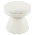 thumbnail image 3 of Furniture of America Thia Modern 17.5" Upholstered Mushroom-Shape Design Stool, Beige, 3 of 5
