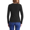 thumbnail image 3 of INSPIRE CHIC Basic Knit Sweater for Women's Stretchy Long Sleeve Crew Neck Casual Sweater Tops, 3 of 6