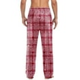thumbnail image 6 of Mens Christmas Plaid Sleep Pants Elastic Drawstring Pajama with Pockets Straight Leg Pajama Bottoms Soft Lounge Wear Funny Novelty Holiday Pajamas, 6 of 8