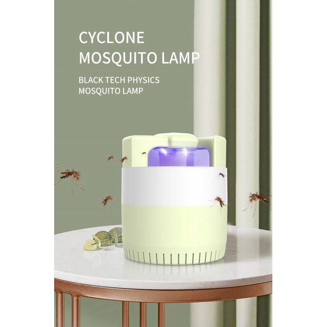 Luz verde-Lámpara antimosquitos Lámpara para acampar 2 en 1 Carga USB impermeable al aire libre Portátil con gancho Recargable Mata moscas Efectivo Adecuado para interiores Balcón Jardín Senderismo
