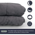 Hug Bud Heavy Weighted Blanket Thick Comforter Sensory Blanket, 48x72" 12lbs Gray