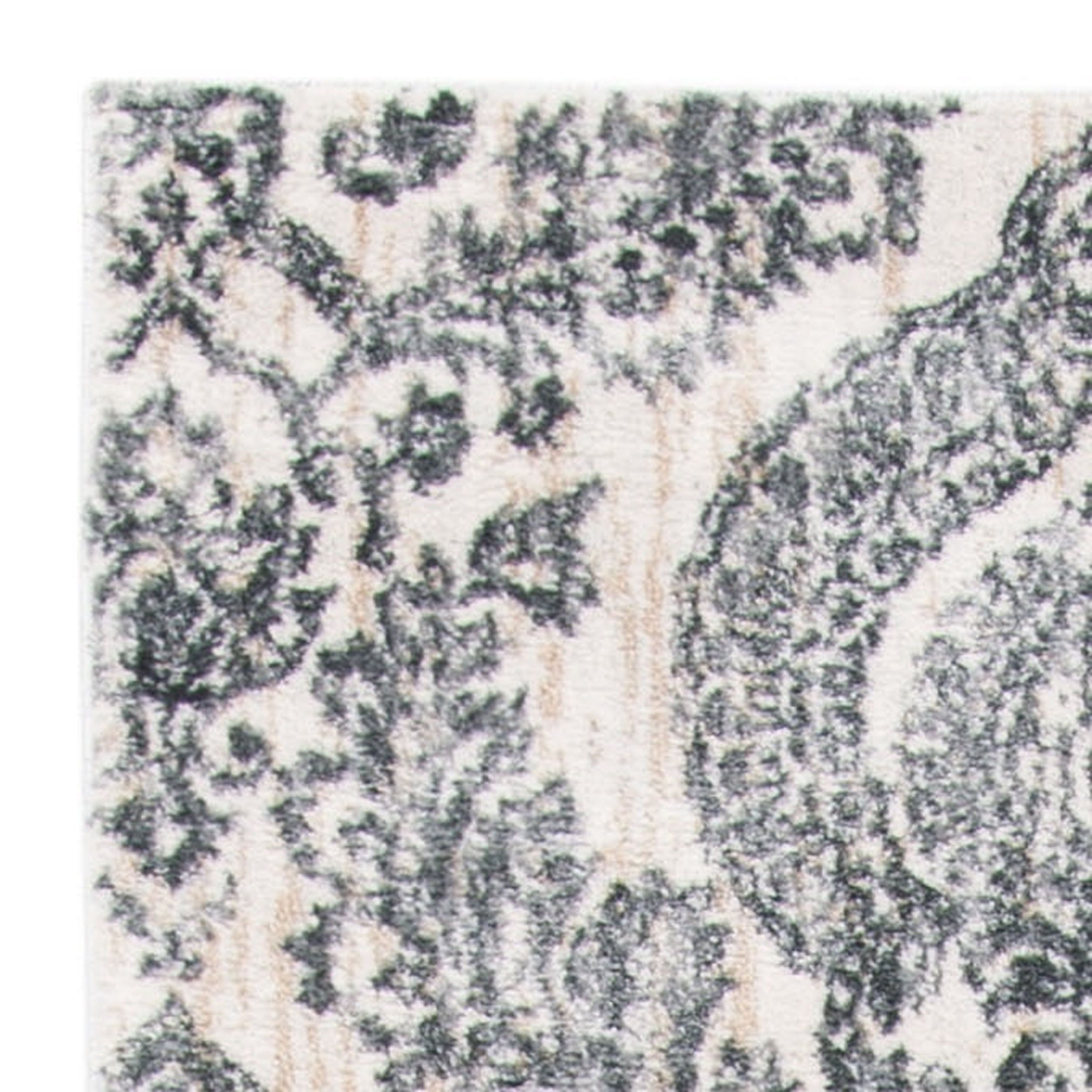 SAFAVIEH Isabella Trenton Floral Runner Rug, Grey/Ivory, 2'2" x 7'