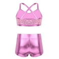 thumbnail image 2 of Alvivi Kids Girls Tankini Outfit Tank Top Bottoms Set Gym Workout Costume 5-14, 2 of 7