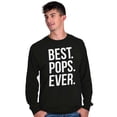 thumbnail image 3 of Best Pops Ever Dad Grandpa Far Day Men's Long Sleeve Tee T Shirt Brisco Brands S, 3 of 6