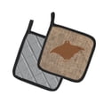 thumbnail image 2 of Manta ray Faux Burlap and Brown Pair of Pot Holders, 2 of 3