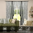 thumbnail image 3 of Dznils Black Lace Sheer Curtains 72 inch Long 2 Panels, Rod Pocket Sheer Window Drape, 60" W x 72" L, 3 of 11