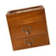 thumbnail image 5 of Caja de almacenamiento de escritorio estuche de joyería de madera con 2 cajones y 6 cuadrículas contenedor de almacenamiento de tipo de cajón para, 5 of 9