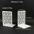 thumbnail image 6 of 1 Pair Metal Bookends Simple Decorative Bookends Book Stands Hollow Bookends, 6 of 11