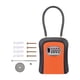 thumbnail image 3 of Caja de seguridad con llave, portátil, con grillete de cable de acero, resistente al agua, para el hogar Naranja, 3 of 9