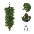 thumbnail image 2 of Artificial Christmas Teardrop Swags, Norfolk Pine Greenery Swag,Christmas Door Swag Hangings with Pinecones,for Outdoor Decor, Front Door Wreath, Windows, Fireplace Decoration, 2 of 4