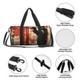 thumbnail image 4 of KLL Silhouette Trumpet Red Art Duffle Bag For Men Women Sport Gym Fitness Tote Travel Training Workout Basketball Football Weekender, 4 of 6