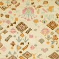 thumbnail image 1 of Ahgly Company Machine Washable Indoor Square Abstract Khaki Gold Area Rugs, 3' Square, 1 of 7