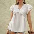 thumbnail image 6 of Endives Women's Short Sleeve T-shirt Puff Womens Tops Blouses Casual Embroidered Summer Shirts, 6 of 8