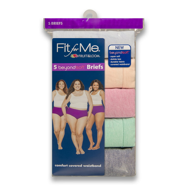 Fit For Me By Fruit Of The Loom Women's Plus 6pk Microfiber Classic Briefs  - Black/gray/beige 10 : Target