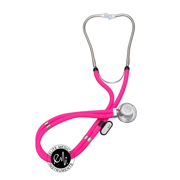 EMI Professional Deluxe Sprague Rappaport Dual Head Stethoscope - Hot Pink #112
