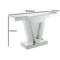 thumbnail image 5 of Wood and Mirror Console Table with Faux Crystals Inlay, Clear, 5 of 5