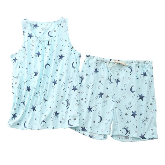 Lounge Sets Pants for Women Cotton Short Tank&Short Womens Pajama Sets Soft Sleepwear