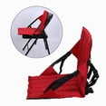thumbnail image 3 of Kayak Seat Collapsible Floor Chair with Backrest for Hiking Camping Drifting Red, 3 of 8