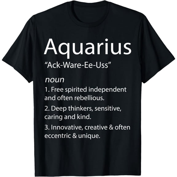 Zodiac Definition Astrology Facts - Star Sign Aquarius T-Shirt