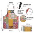 thumbnail image 3 of Pioneer Flower Floral Print Pattern Apron-Garden Aprons for Women with Pockets-Cotton Linen Waterproof Kitchen Cooking Gardening Aprons Adjustable for Kitchen,Cooking,BBQ and Salon 33x27 Inch, 3 of 7