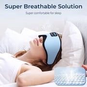 MUSICOZY White Noise Sleep Mask Headphones with 16 Soothing Sounds, Bluetooth Sleep Mask 3D Wireless Music Sleeping Headphones for Side Sleeper,Wireless Music Eye Mask with Timer, Gifts for Men Women